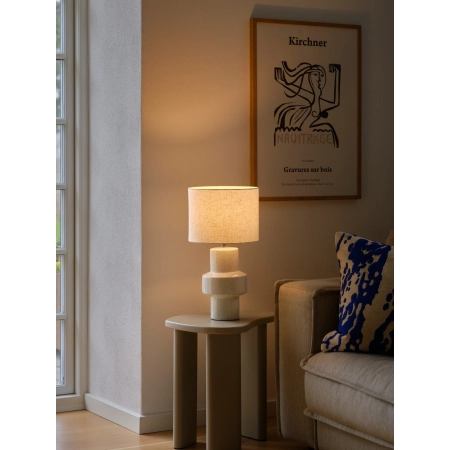 Lampa stołowa beżowy klosz + ceramika Dugan NO2512655009 - Nordlux